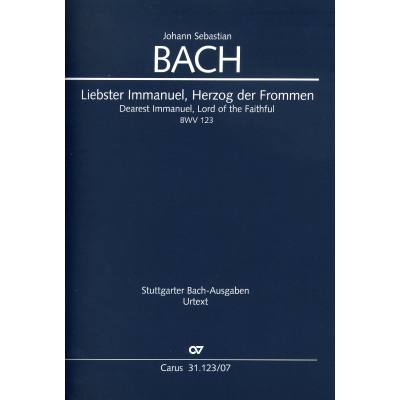 9790007166748 - Kantate 123 Liebster Immanuel Herzog der Frommen BWV 123 9790007166748 - Kantate 123 Liebster Immanuel Herzog der Frommen BWV 123