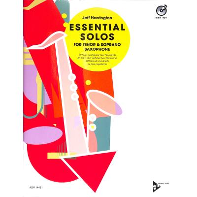 0805095144215 - Essential Solos for Tenor & Soprano Saxophone - Jeff Harrington Geheftet