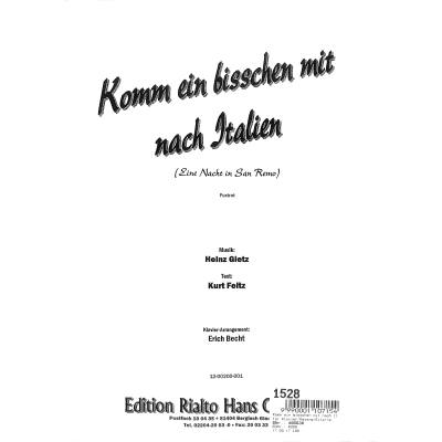 9990001107154 - Komm ein bisschen mit nach Italien (eine Nacht in San Remo) 9990001107154 - Komm ein bisschen mit nach Italien (eine Nacht in San Remo)