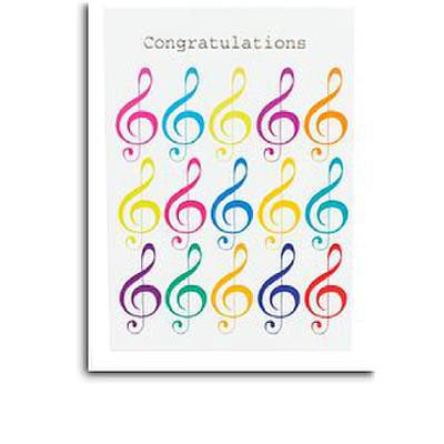 5060149339930 - Doppelkarte Congratulations | Doppelkarte Violinschlüssel | Karte