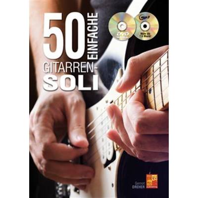 3555111303443 - Play Music Germany   50 einfache Gitarren-Soli Buch + DVD + MP3-CD - Gernot Dreher Kartoniert (TB)