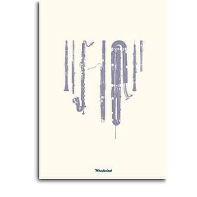 5055992101766 - Doppelkarte Holzblaeser | Karte