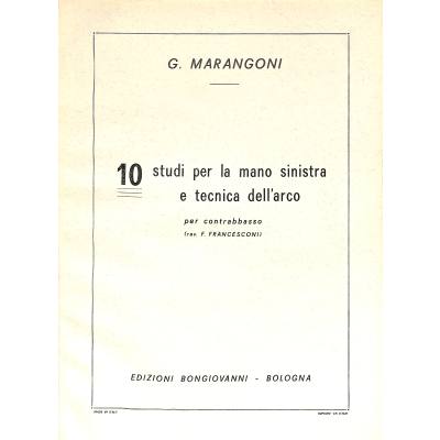 10 studi per la mano sinistra e tecnica dell'arco