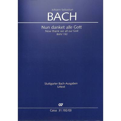 9790007181901 - Kantate 192 nun danket alle Gott BWV 192