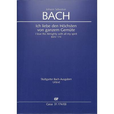 9790007183554 - Kantate 174 ich liebe den Höchsten von ganzem Gemüte BWV 174