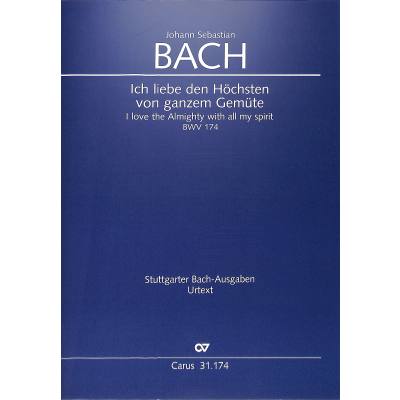 9790007171643 - Kantate 174 ich liebe den Höchsten von ganzem Gemüte BWV 174