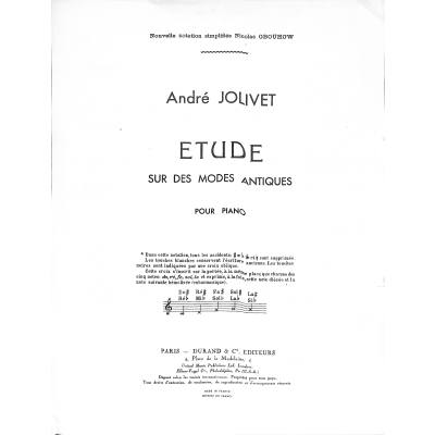 9790044059911 - Etude sur des modes antiques 9790044059911 - Etude sur des modes antiques