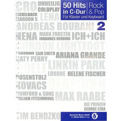 9783865439819 - Noten 50 Hits in C-Dur Band 2 Rock & Pop leichte Arrangements Bosworth BOE7886