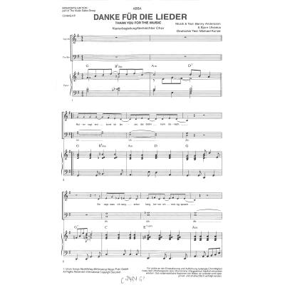 Danke für die Lieder Thank you for the music