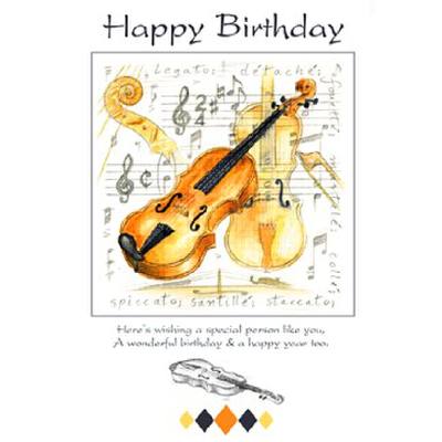 5018202061465 - Doppelkarte Violine | Doppelkarte Happy Birthday 5018202061465 - Doppelkarte Violine | Doppelkarte Happy Birthday