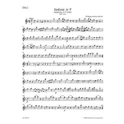 9790006469185 - Sinfonie F-Dur KV 112