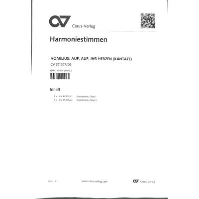 9790007214562 - Auf auf ihr Herzen seid bereit HOWV 2 7