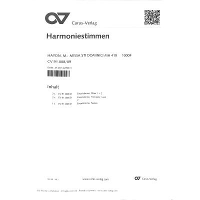 9790007229993 - Missa in honorem sancti dominici