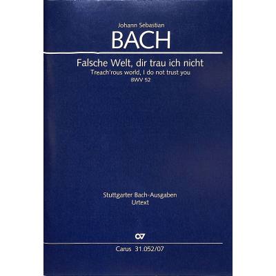 9790007244927 - Kantate 52 falsche Welt dir trau ich nicht BWV 52