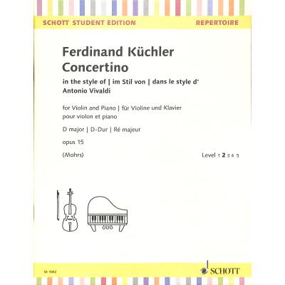 9783795716660 - Concertino D-Dur Violine und Klavier - Ferdinand Küchler Geheftet