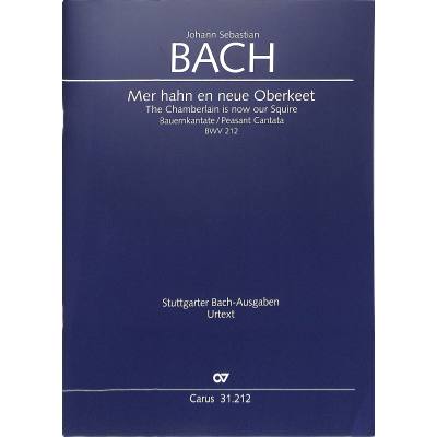 9790007187538 - Bauernkantate BWV 212 | Mer Hahn en neue oberkeet