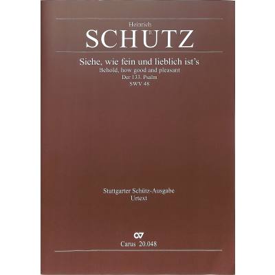 9790007239749 - Siehe wie fein und lieblich ists SWV 48
