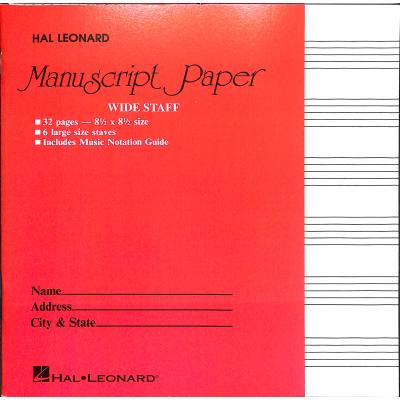 0073999703122 - Wide staff manuscript paper