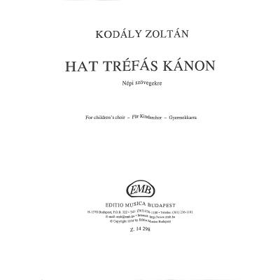 9790080142981 - Hat Trefas Kanon