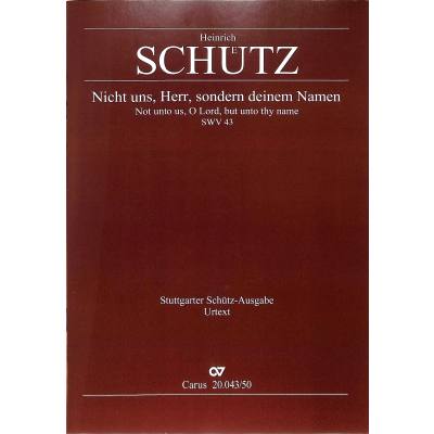 9790007250782 - Psalm 115 - nicht uns Herr SWV 43