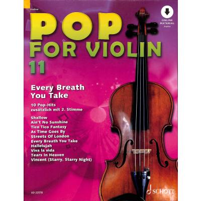 9783795711450 - Noten Pop for violin 11 - 10 Pop Hits für 1 - 2 Violinen incl Audio download