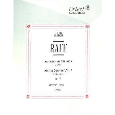 9790004186084 - Streichquartett Nr 1 op 77 - Joachim Raff Kartoniert (TB)