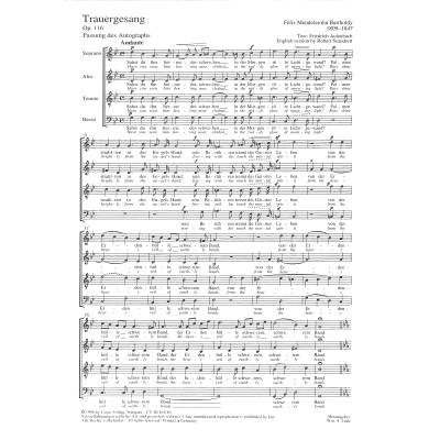 9790007104009 - Trauergesang op 116 9790007104009 - Trauergesang op 116