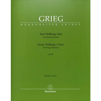 9790006567621 - Aus Holbergs Zeit op 40 -Suite im alten Stil für Streichorchester- - Edvard Grieg Geheftet