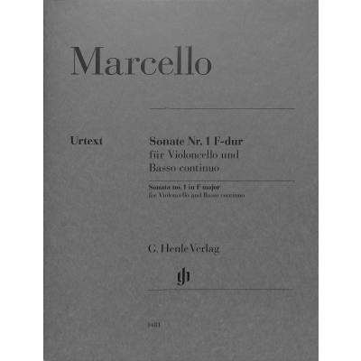 9790201814810 - G Henle Urtext-Ausgabe   Benedetto Marcello - Sonate Nr 1 F-dur für Violoncello und Basso continuo - Benedetto Marcello Kartoniert (TB)