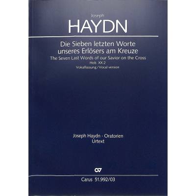 9790007186661 - Die sieben letzten Worte unseres Erlösers am Kreuze (Vokalfassung - Klavierauszug) - Joseph Haydn Taschenbuch