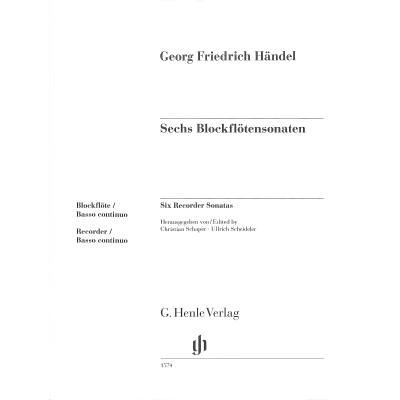 9790201815749 - Händel Georg Friedrich - Sechs Blockflötensonaten Kartoniert (TB)