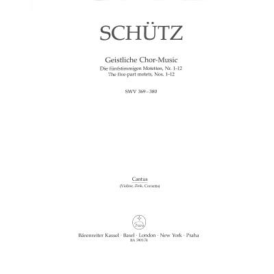 9790006542062 - Geistliche Chormusik SWV 369 -380