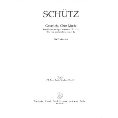 9790006542093 - Geistliche Chormusik SWV 369-380