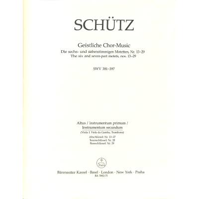 9790006557523 - Geistliche Chormusik SWV 381-397