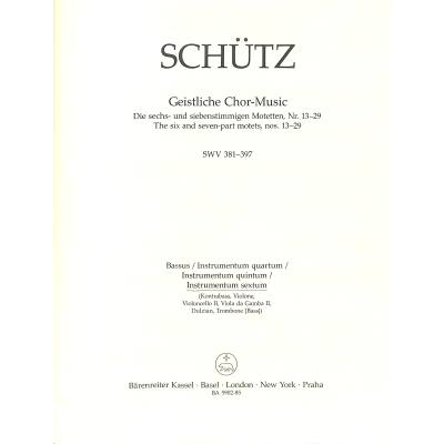 Geistliche Chormusik SWV 381-397
