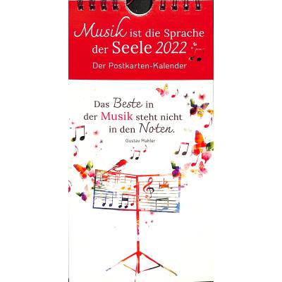 9783746258287 - Musik ist die Sprache der Seele | Kalender 2022 | Postkarte