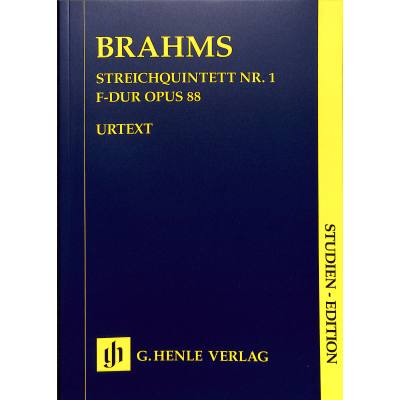 9790201874821 - Studien-Editionen   Johannes Brahms - Streichquintett Nr 1 F-dur op 88 Kartoniert (TB)