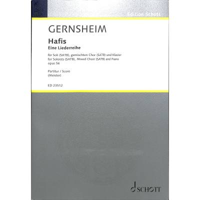 0842819115649 - Hafis op 56 | Eine Liederreihe