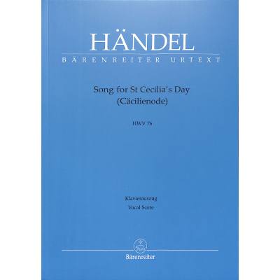 9790006567720 - Song for St Cecilias Day HWV 76 - Cäcilienode - Klavierauszug - Georg Friedrich Händel Kartoniert (TB)