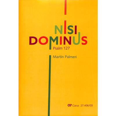 9790007295967 - Nisi Dominus (Klavierauszug) - Martin Palmeri Kartoniert (TB)