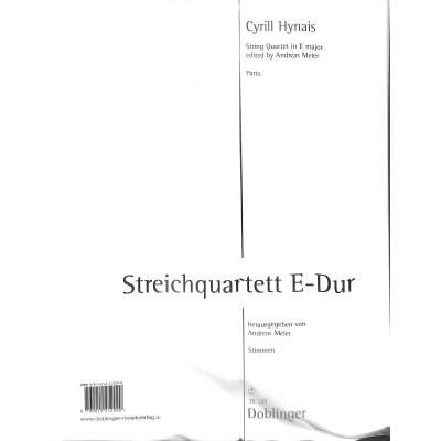 9790012412090 - Quartett E-Dur