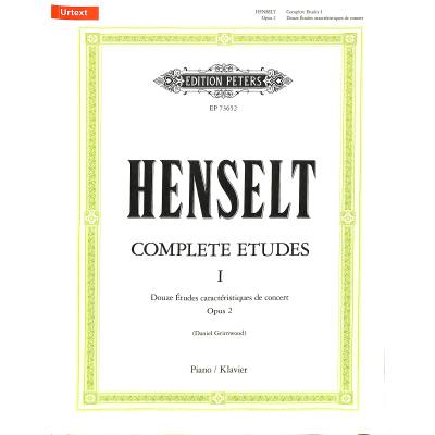 9790577023038 - URTEXT   Complete Etudes I Douze Études caractéristiques de concert Op 2 - Adolph Von Henselt Kartoniert (TB)