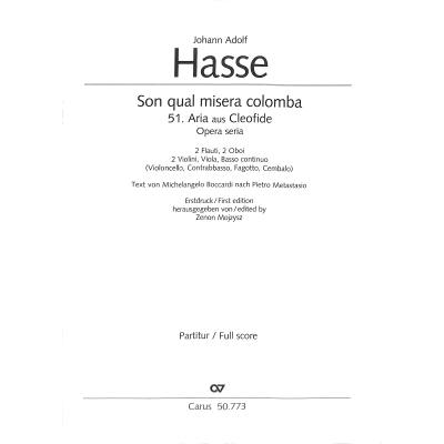 9790007338718 - Son qual misera colomba (aus Cleofide) 9790007338718 - Son qual misera colomba (aus Cleofide)