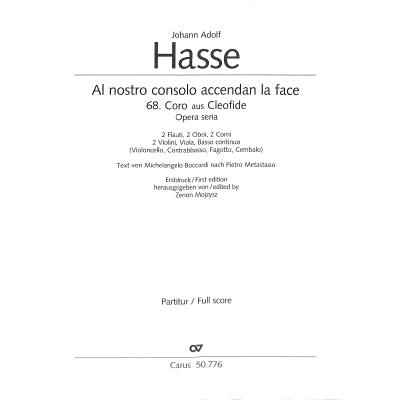9790007340810 - Al nostro consolo accendan la face (aus Cleofide)
