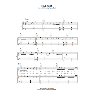 Riverside Agnes Obel Notenbuch De notenbuch de