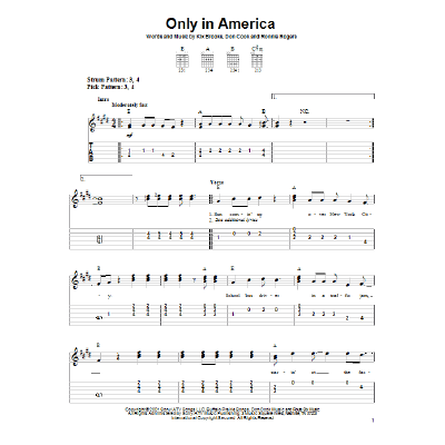 Only In America Brooks Dunn - Notenbuch.de