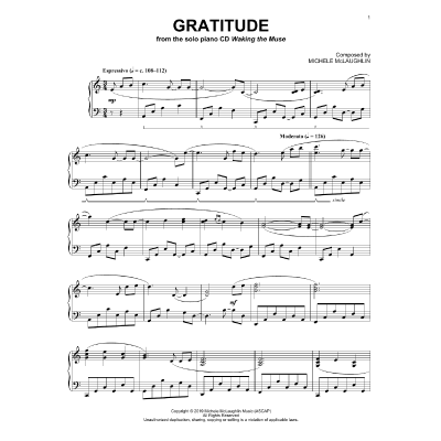 Gratitude Michele McLaughlin Notenbuch.de