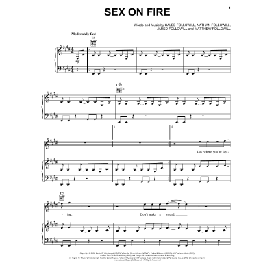 Sex On Fire Kings Of Leon - Notenbuch.de