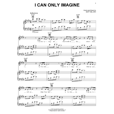 I Can Only Imagine MercyMe - Notenbuch.de
