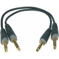 symmetrisches Patchkabel Set mit gewinkelter Klinke 2 Stück KLOTZ 0,9m